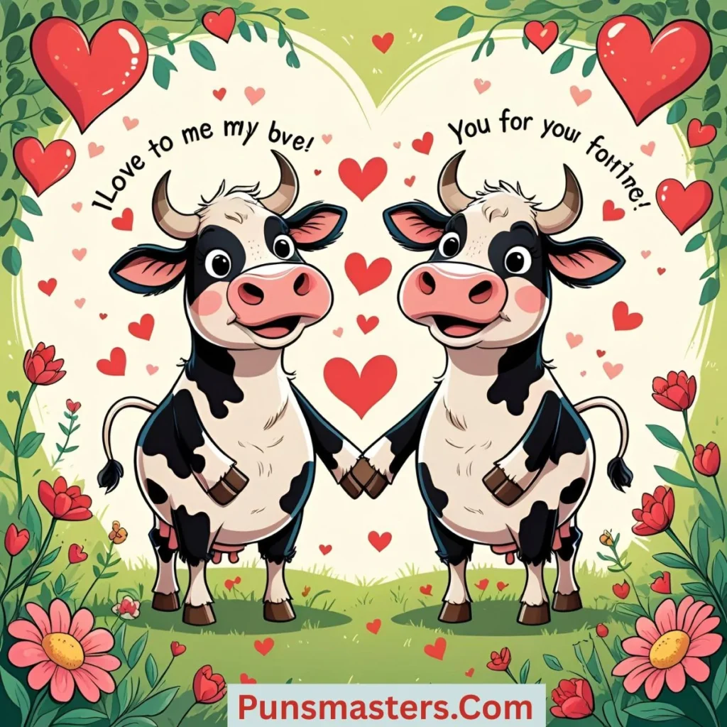 Romantic Cow Puns for the Moo-d in Love