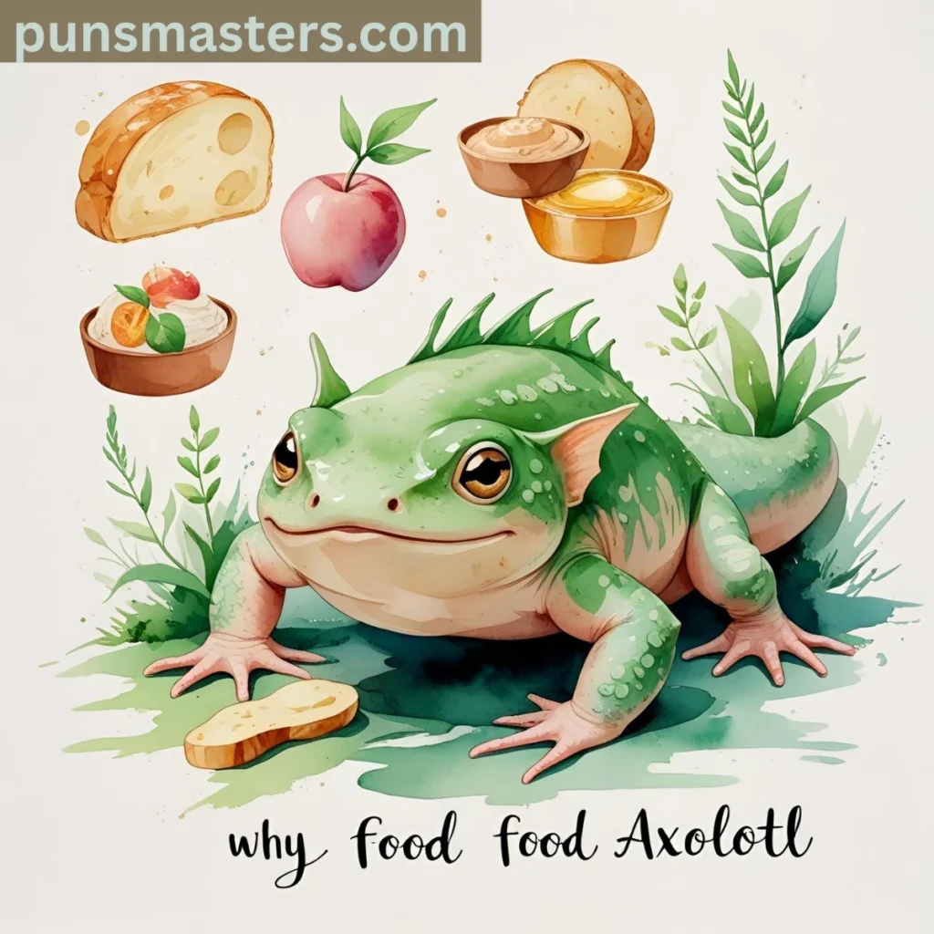 Axolotl Food Themed Puns