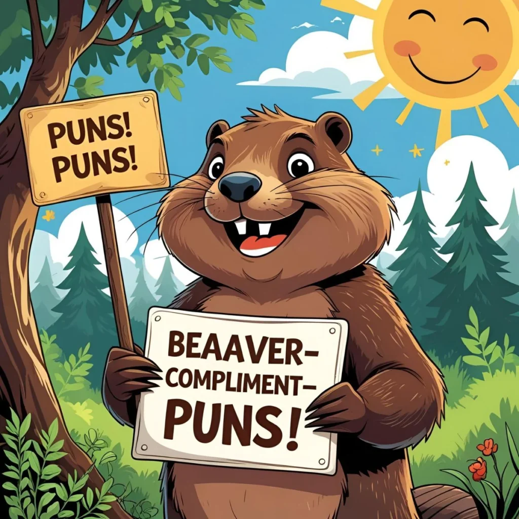 Beaver Compliment Puns