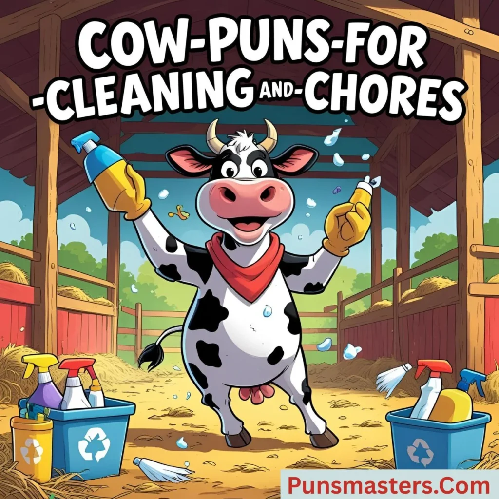 Cow Puns for Cleaning and Chores
