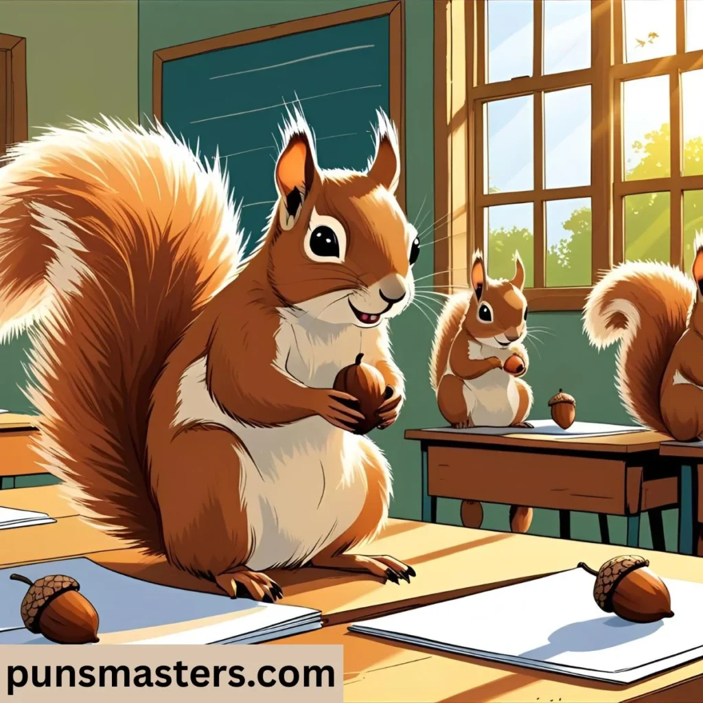 Squirrel School Puns