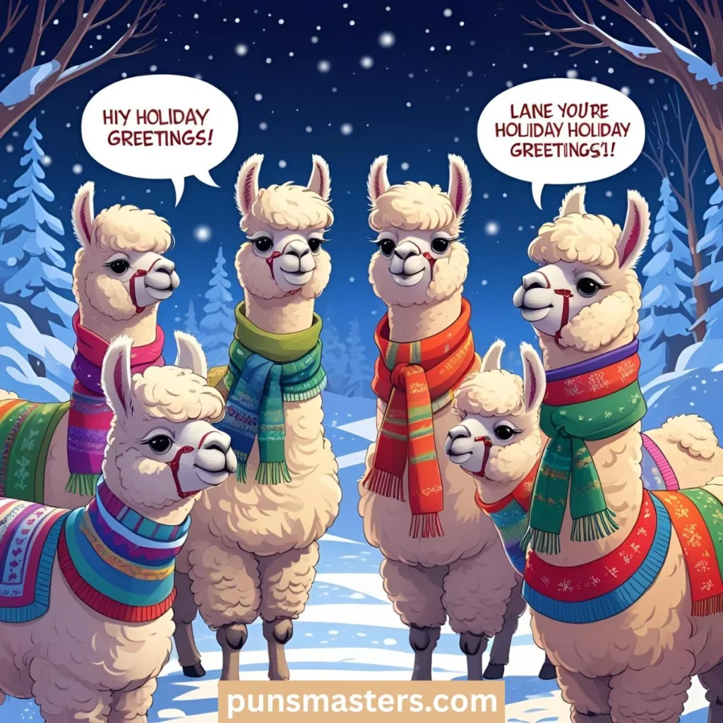 Holiday Alpaca Puns