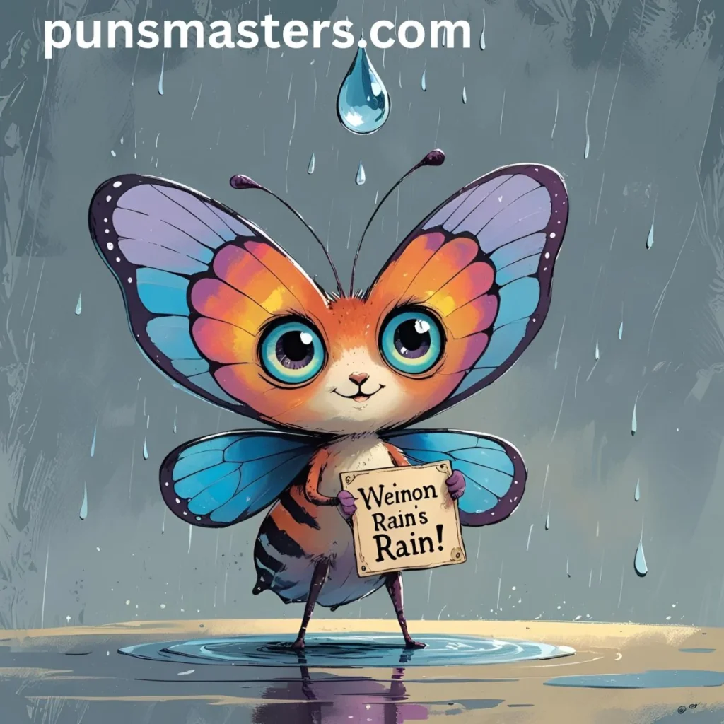 Rainy Day Butterfly Puns